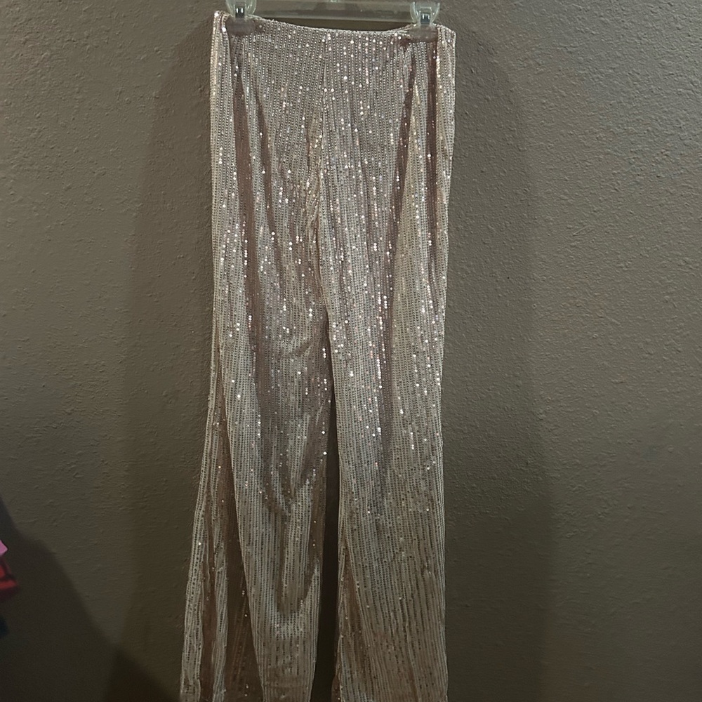 Sparkling Sequin Pants gold sparkling